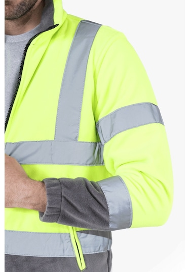 Neon Polar Ceket Sarı - Gri