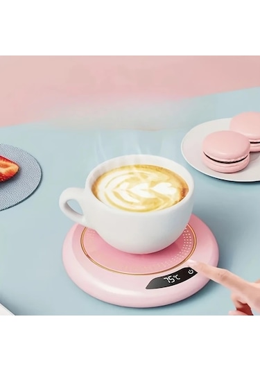Xuweiwei Yeşil Akıllı Isıtmalı Bardak Altlığı 3 Sıcaklık Ayarlı Usb Şarjlı Ev Ofis Termal