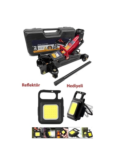 2,5 Tona Kadar Arabalı Tekerlekli Hidrolik Kriko Çelik Malzeme