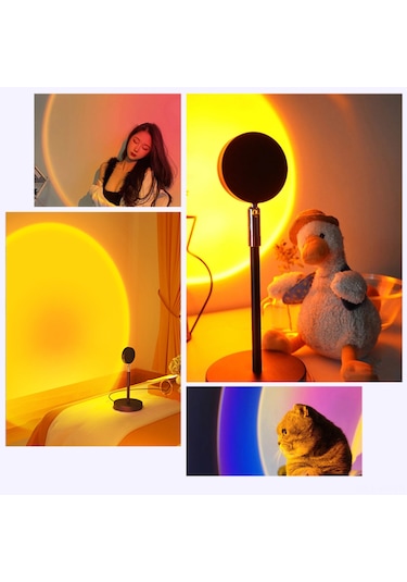 Vkemall Rgb 16 Renkli Gölge Projeksiyon Lambası - Akıllı Uygulama Ve 24 Tuşlu Kumanda İle 360 Ayar, Oda Ambiyanı, Fotoğraf Işığı, Gece Lambası Siyah