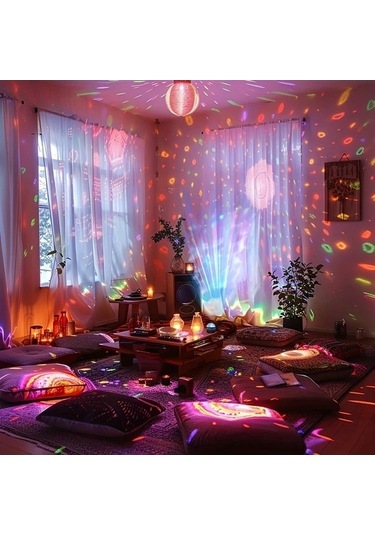 Fastbuy Siyah Yeşil Süper Dalgası Usb Uzaktan Kumandalı Ayarlanabilir Renkli Işık Projeksiyon Ünitesi