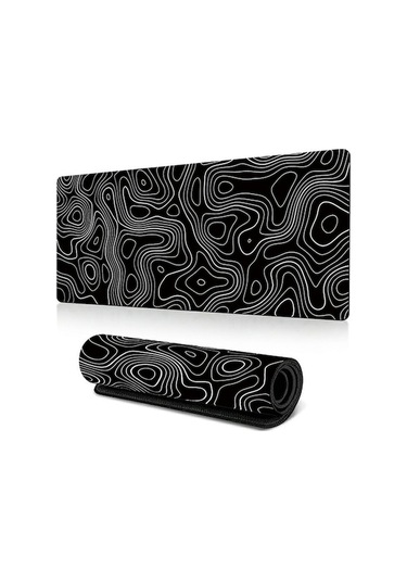 Cbtx 300 800 2mm Büyük Mouse Pad Şık Soyut Desen Kaymaz Masaüstü Mat - Line-3 Satır-3