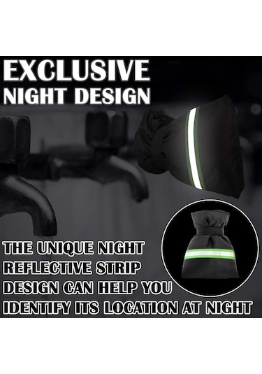 Novahub 6 Adet Kış Dış Mekan Musluğu Don Korumalı Kapak Bahçe Musluğu Anti-ze Yeniden Kullanılabilir Kapak Yansıtıcı Şeritli