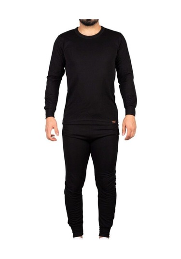 Unisex Siyah Alt Üst Takım Termal Içlik Siyah