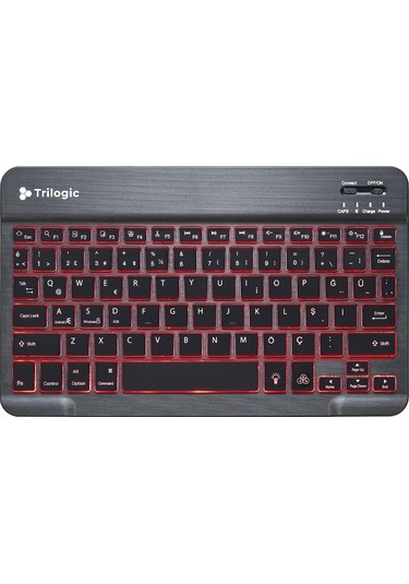 Trilogic Bright KBT501 7 Renk Led Aydınlatmalı Kablosuz Bluetooth Klavye