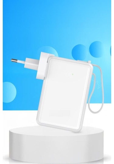 1017 10000 Mah Type-c Taşınabilir 22,5 W Hızlı Şarj Dijital Göstergeli Powerbank Beyaz