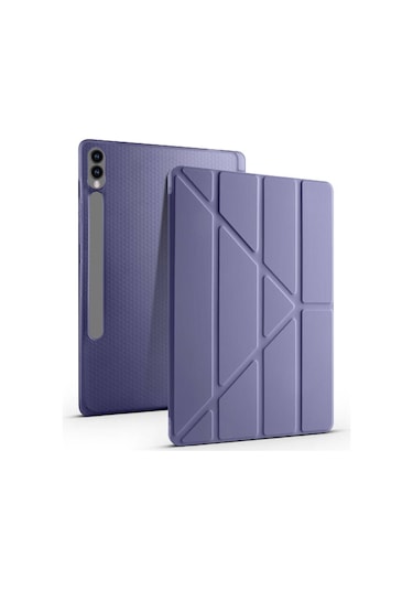 Galaxy Tab S10 Fe Plus 13.1 İnç Kılıf Yumuşak Kalem Bölmeli Trifolding + Kalem X620