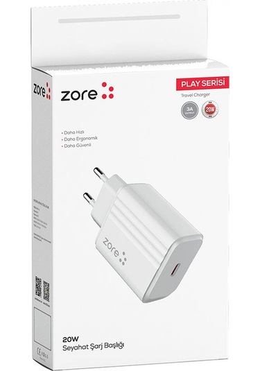 Alan Tech Play Serisi Pl2 20w Pd Seyahat Şarj Aleti - Beyaz Beyaz