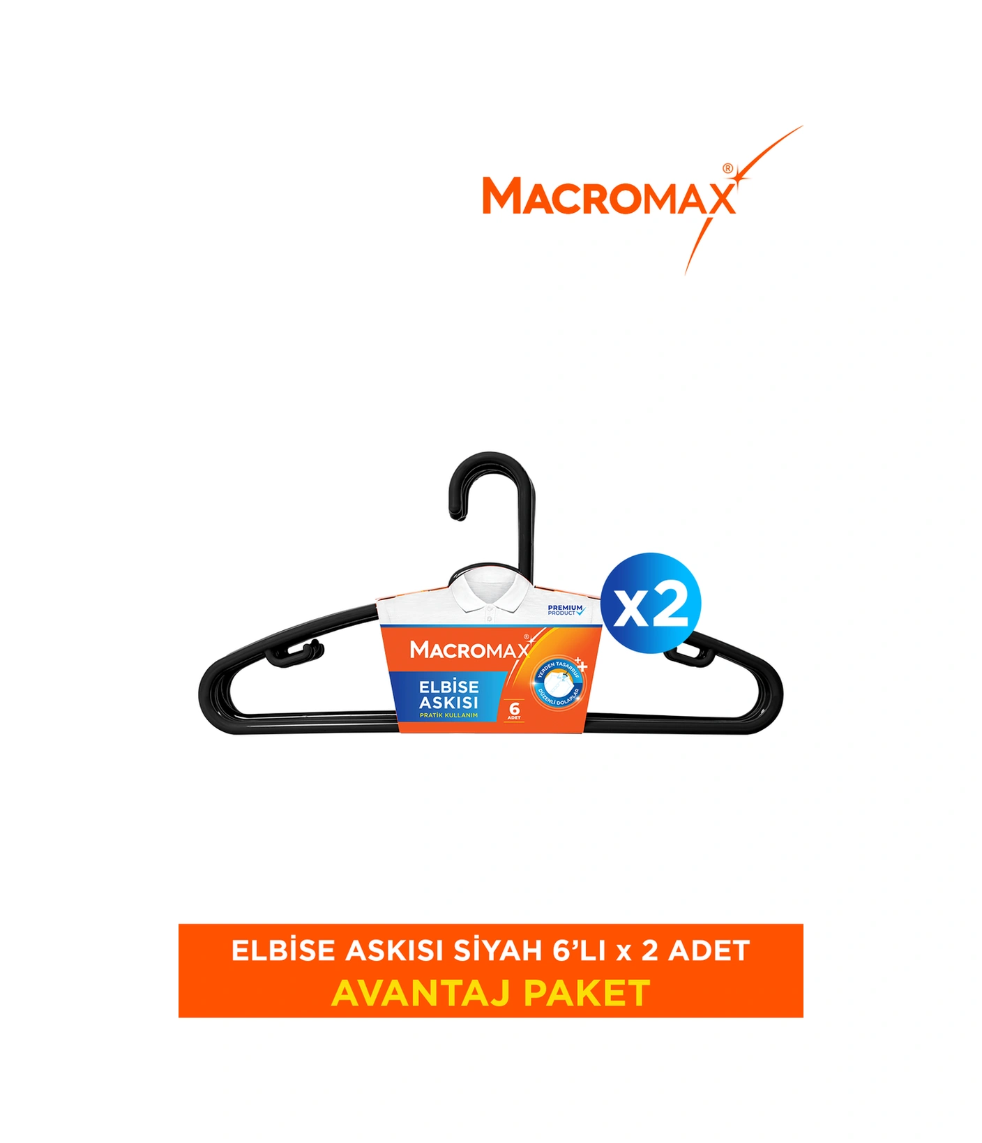 Elbise Askısı 6x2 12 Adet