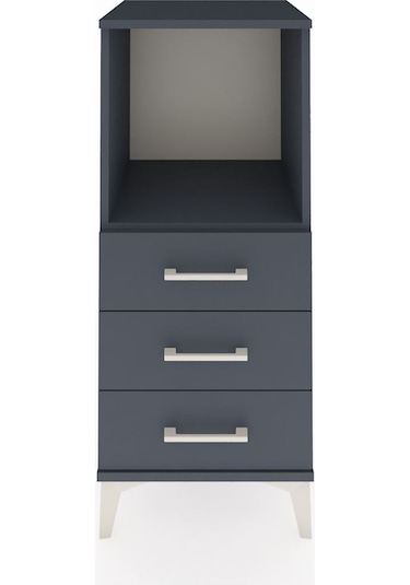 Hyperion Komodin Tek Raflı 3 Çekmeceli 44x44x106 Antrasit-antrasit Antrasit