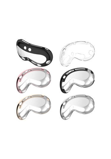 Vision Pro İçin Elektroliz Tpu Koruyucu Kılıf Vr Gözlük Aksesuarları Pembe