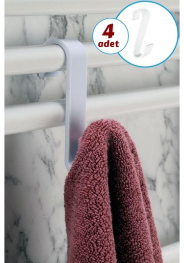 Büro Ev Ofis Düzeni İçin 4adet Kanca Tip Askı Aparatı Seti Diğer