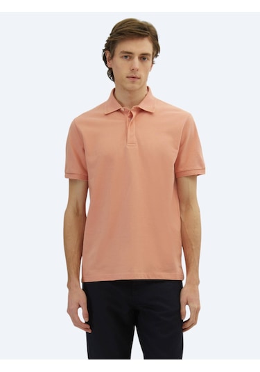 Kip Somon Düz Polo Yaka %100 Pamuk T-shirt