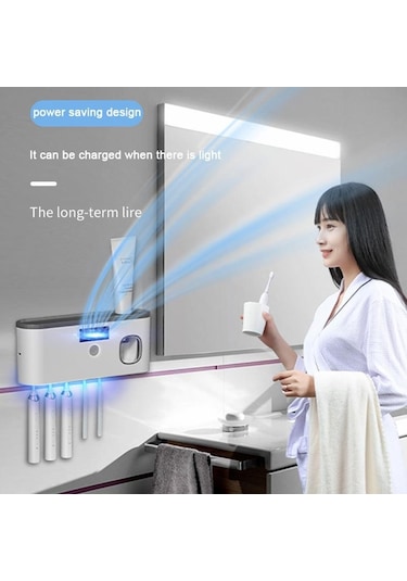 Gri Elektrikli Diş Fırçası Uv Sterilizasyon Kurutma Tutucu Duvara Monte Diş Macunu Sıkacağı Banyo Organizatör Aksesuarları İçin Set Gri Gri Elektrikli Diş Fırçası Uv Sterilizasyon Kurutma Tutucu Duvara Monte Diş Macunu Sıkacağı Banyo Organizatör Aksesuarları İçin Set Gri