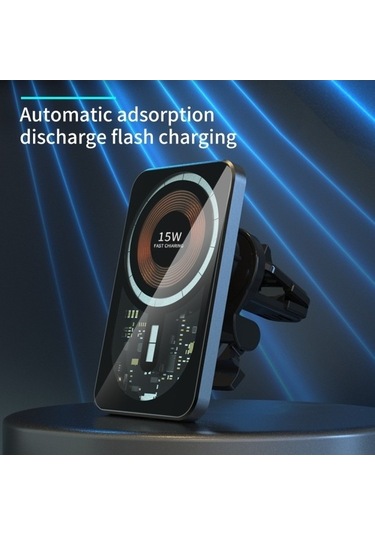 Wondernest T11 Araç Hava Firar Dağı Manyetik Kablosuz Şarj Cihazı - Hızlı Şarj Std