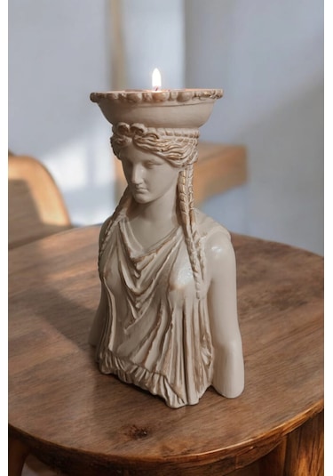 Dekoratif Masa Üstü Karyadit Kızı Bacasız Şömine Sütlü Kahve