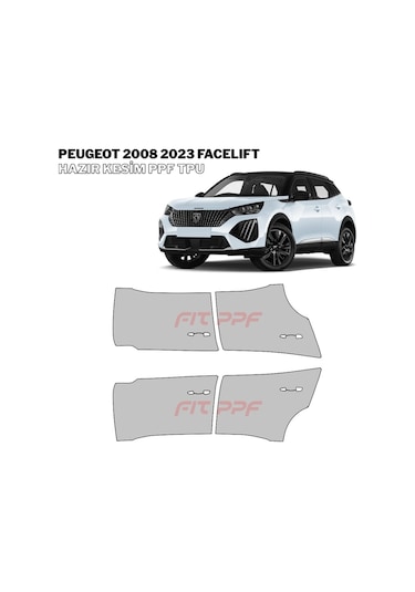 Peugeot 2008 - 2023 Facelıft 210 Mikron Premium Tpu Ppf Kaplama Seti-dört Kapı