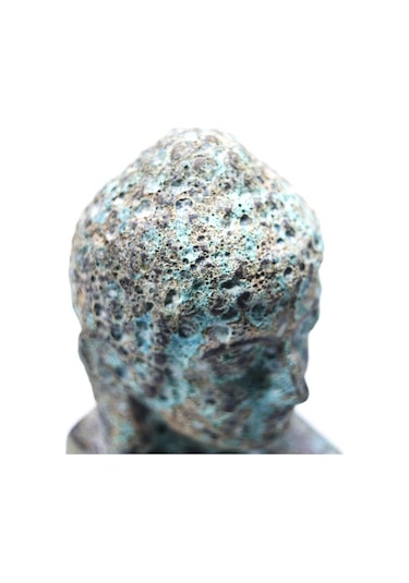 Buddha Heykel Büst Turkuaz Küçük Boy