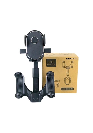 İç Araç Dikiz Aynası Telefon Tutucu Evrensel Cep Telefonu Gri Siyah