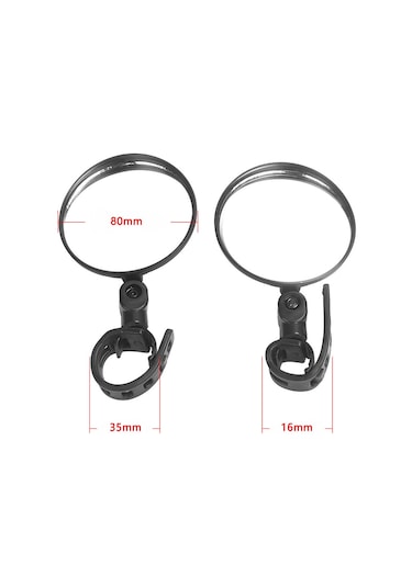 2 Adet Scooter Arka Vizyon Aynası Gidon Arka Vizyon Aynaları Elektrikli Scooter Dağ Bisikleti Yol Bisikleti İçin