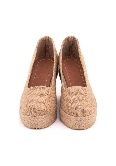 Hasır Hasır Platformlu Keten Dolgu Topuk Pl1000-1073