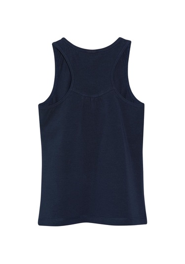 Lovetti Koyu Lacivert Kız Çocuk Arka Büzgülü Yüzücü Atlet Koyu Lacivert