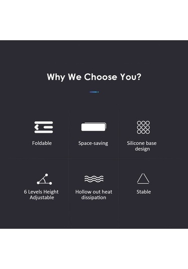 Didadodo 6 Seviyeli Katlanabilir Dizüstü Standı - Ofis & Ev Kullanımı Taşınabilir Stand