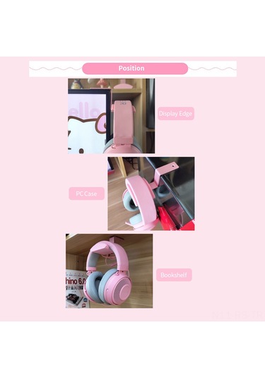 Reedark "z Şekilli Universal Kulaklık Askısı - Kolay Kurulum, Ekstra Tutuşlu, Metal Ve Silikon Tasarım"