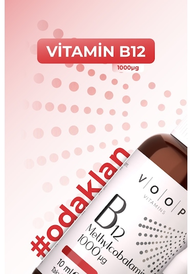 Voop Vitamin B12 Methylcobalamin Sprey Damla 10 ML