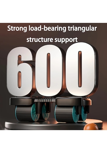 Honeybeeshop Lingpeng Akıllı Ab Roller Otomatik Geri Dönüş 4 Tekerlekli Karın Kası Aleti Siyah