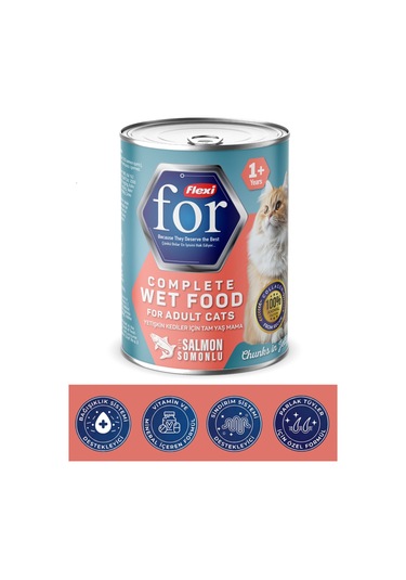 Somonlu Yetişkin Kedi Yaş Maması 400 Gr - Kolajen Destekli