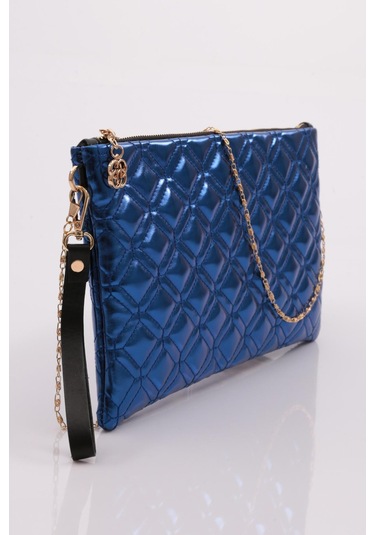 Dgn 4004 Kadin Baklava Dilimi Desenli Çanta 4004-2337-R15035 Saks