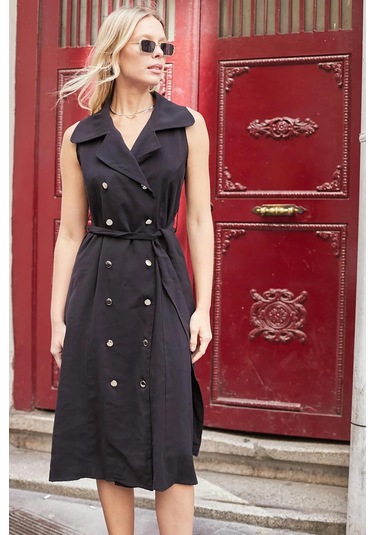 Kadın İpeksi Modal Likrasız Kumaş Anvelop Kruvaze Yakalı Cepli Bağcıklı Midi Boy Diz Altı Elbise-siyah Siyah Kadın İpeksi Modal Likrasız Kumaş Anvelop Kruvaze Yakalı Cepli Bağcıklı Midi Boy Diz Altı Elbise-siyah Siyah