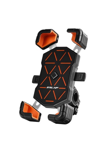 Mufunye Eslnf Siyah Ayna Tipi Bisiklet Telefon Tutucu, Dört Pençe Sabitleme, Sarsıntı Dayanıklı, Dağ Bisikleti Ve Elektrikli Bisiklet İçin Navigasyon Ve Yemek Teslimi