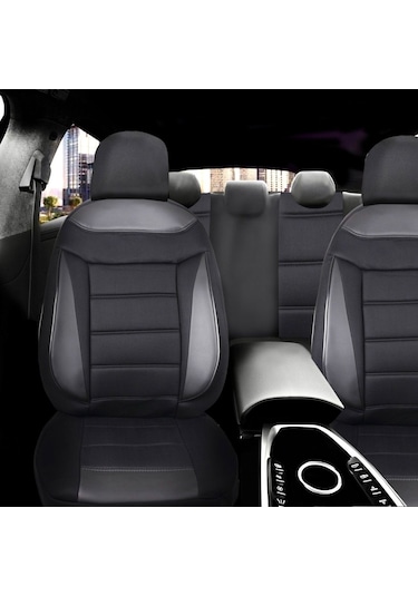 Renault Clio 4 Araçlara Uyumlu Tam Takım Flex S Model Oto Koltuk Kılıfı Siyah