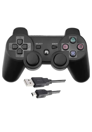 Ps3 Kablosuz Oyun Kolu Wireless Kablo Dahil Siyah