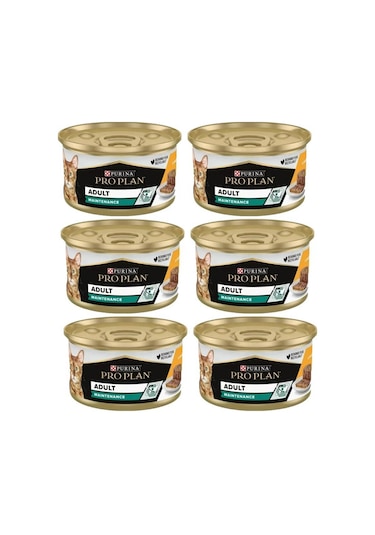 Purina Pro Plan Maintenance Tavuklu Yetişkin Kedi Konservesi 6 x 85 G