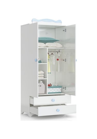 Patiko Sahra 058 2 Kapılı Dolap Mavi