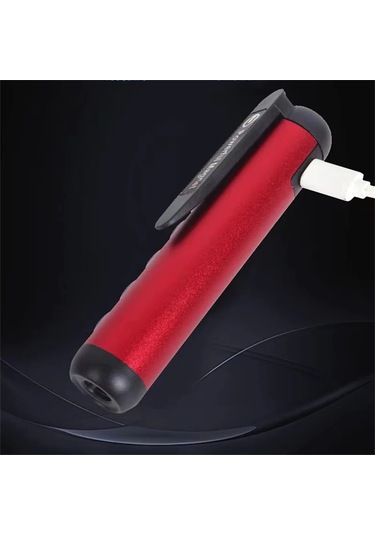 Jeemson Usb Şarjlı Xpe+cob Çift Işıklı Mini El Feneri - Mıknatıslı, Kalem Klipsli, Taşınabilir Kırmızı