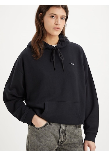 Levi's Kadın Kapüşonlu Siyah Sweatshirt - 001tz-0000 001