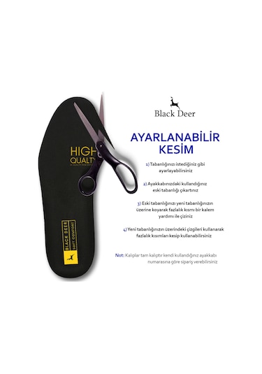 Black Deer Hyper Boost X15 Soft Comfort Ortopedik Tabanlık - Siyah - Sarı