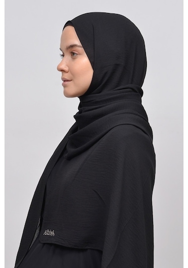 Altobeh Caz Krep Tesettür Kadın Şal - Siyah
