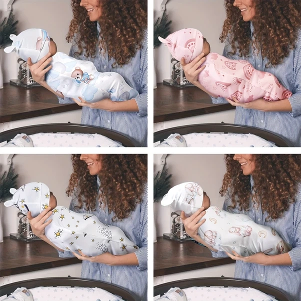 Willowhaven Mommbaby 1-3m Yıldızlı Kundağı, Nefes Alabilir Yenidoğan Uyku Tulumu Beyaz Yıldızlı Gökyüzü