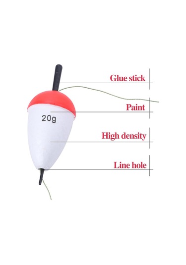 Sougayilang 5-20g Balıkçılık Eva Balık Şamandıra Şamandıra Işık Olta Takımı Aksesuarı Şamandıra Aracı 20g