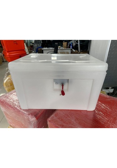 Motosiklet Pizza Servis Çantası Beyaz 90 Litre Köşeli Beyaz