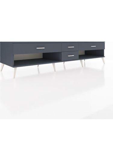 Kronos Tv Ünitesi 4 Çekmeceli 220x59x51 Antrasit-antrasit Antrasıt/antrasıt - Antrasıt