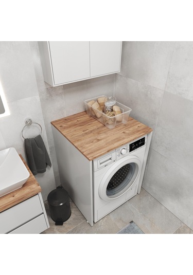 Aqua Bagno Voca Smartbox Çamaşır Dolabı ,atlantik Çam - Beyaz Beyaz