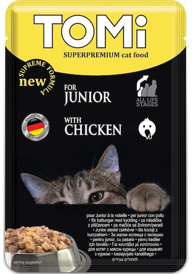 Tomi Premium Pouch Tavuklu Yavru Kedi Konservesi 100 G