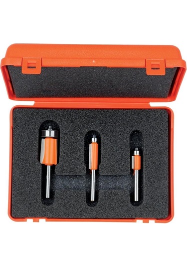 Cmt 3 Parça Rulmanlı Freze Bıçağı Seti S 6.35 Mm