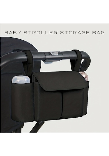 Jialan Arabası Organizatör Çanta Mumya Büyük Kapasiteli Seyahat Siyah